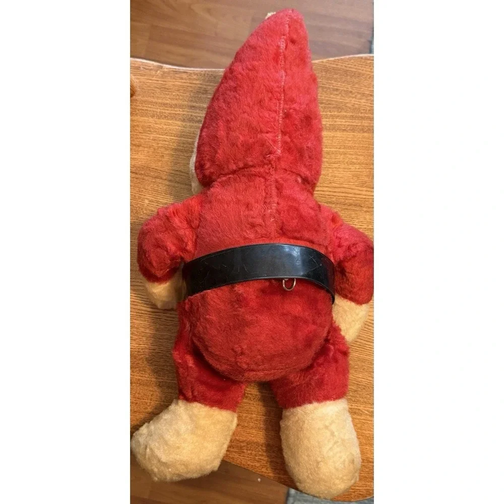 VTG 1950s Musical Rubber Faced Santa Claus Plush Stuffed Doll 18